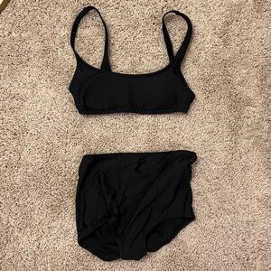 J. CREW 1989 scoopneck bikini top & high-waisted bikini bottom